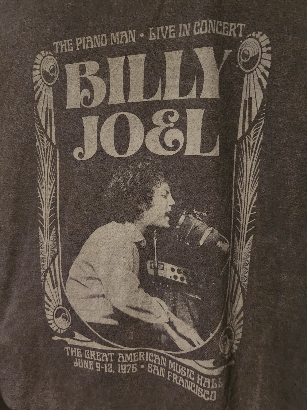 Billy Joel "Great American Music Hall" T-Shirt Size Large